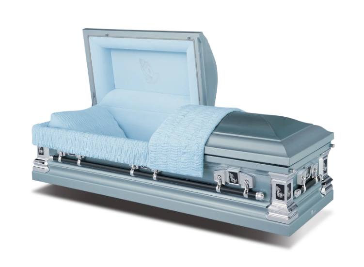 Bluemist premium stainless steel casket